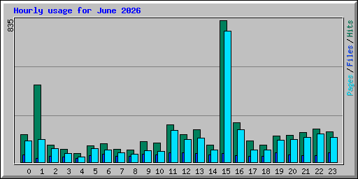 Hourly usage for June 2026